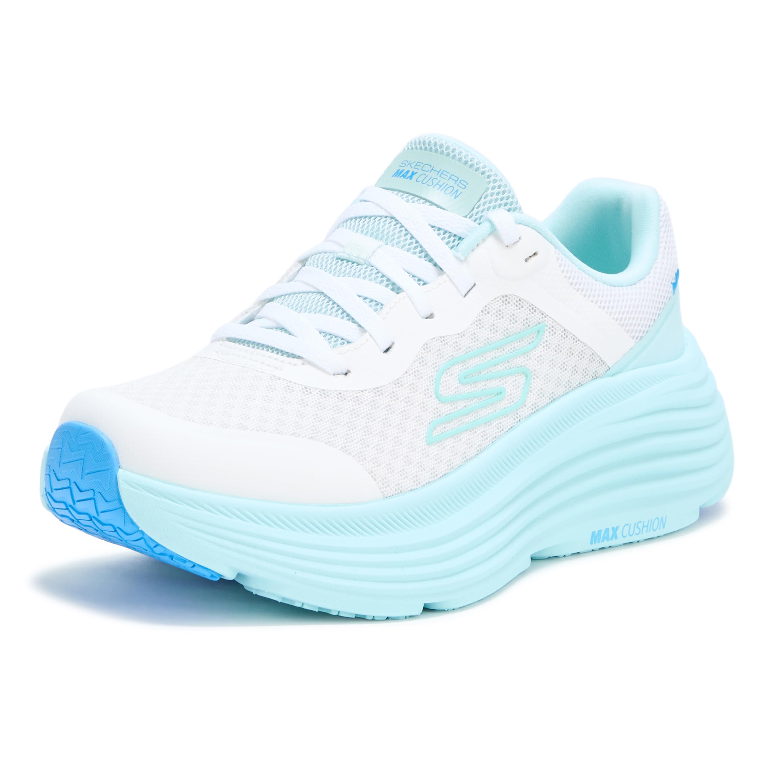 Amazon.com: Skechers Max Cushioning Endeavour Canova, tenis para mujer, blanco/azul claro, 8.5: Office