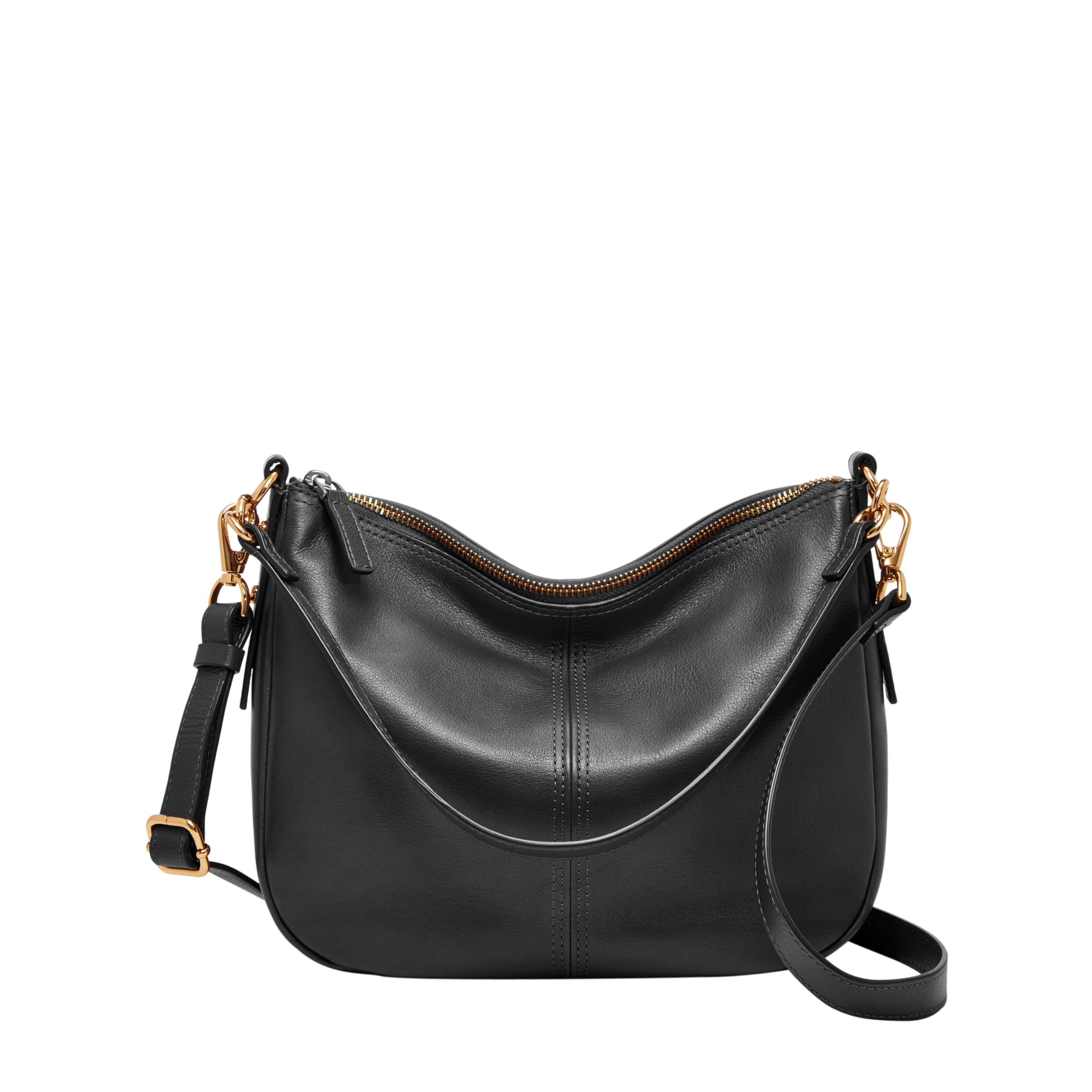Fossil Jolie - Bolso bandolera de piel para mujer, color negro: Bolsos