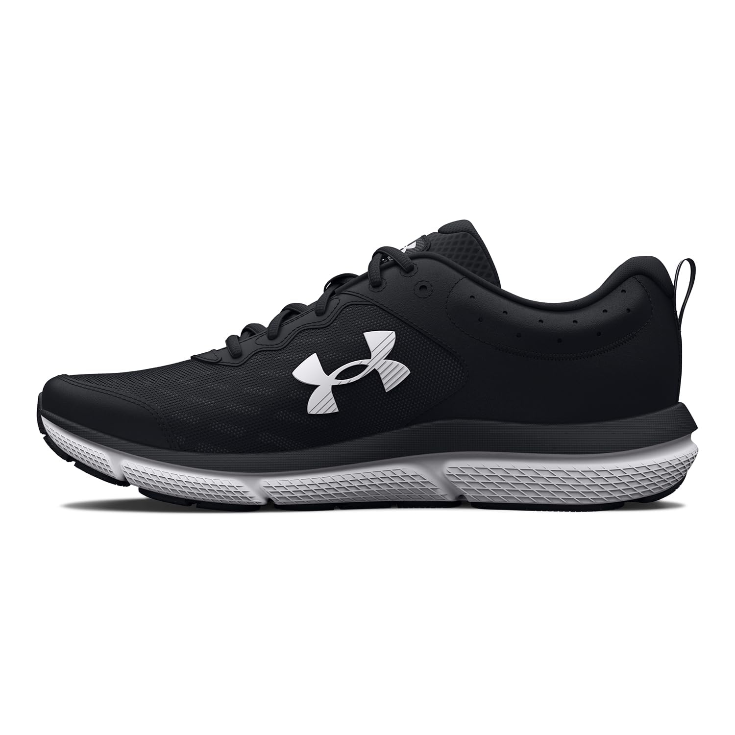 Amazon.com | Under Armour Charged Assert 10 D para mujer, (001) Negro/Negro/Blanco, 8, US | Correr en carretera