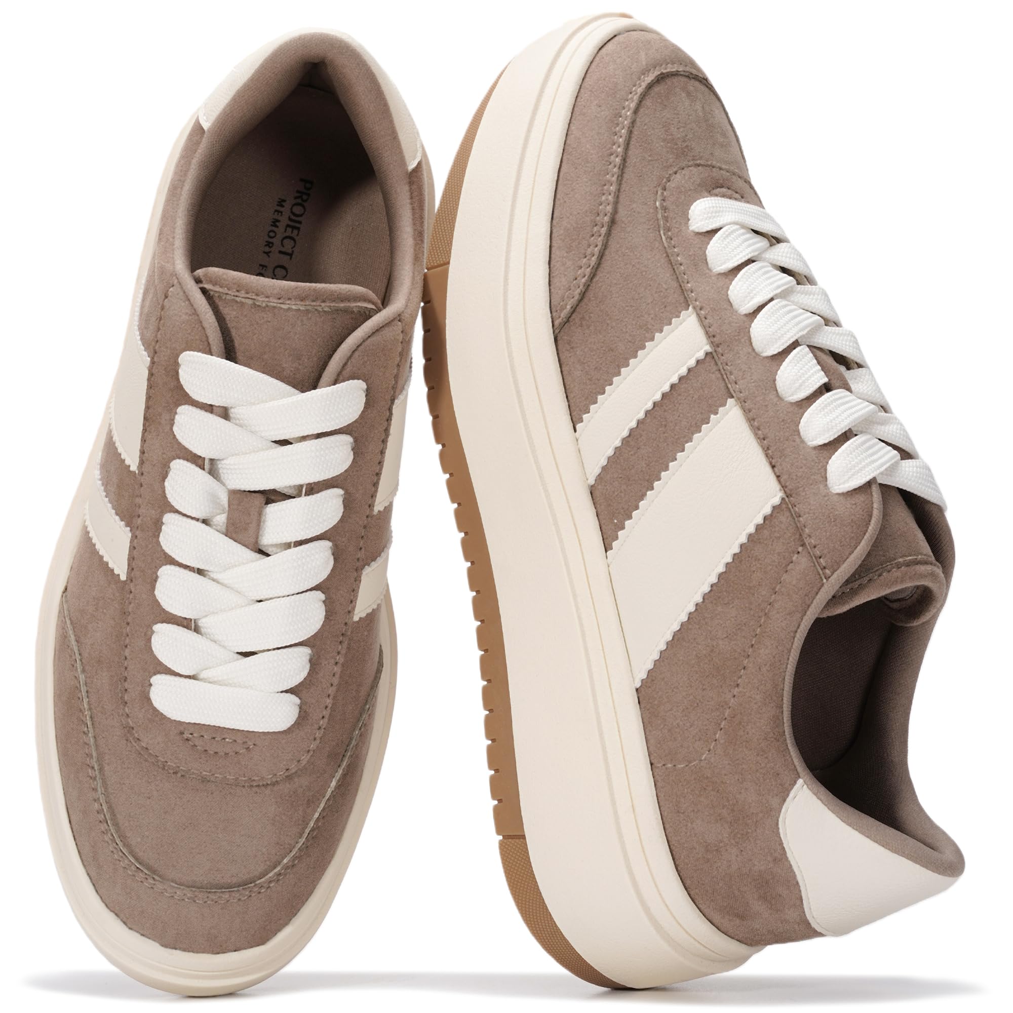 Amazon.com | Zapatillas de deporte Project Cloud Platform para mujer - Plantilla ligera de espuma viscoelástica para mujer