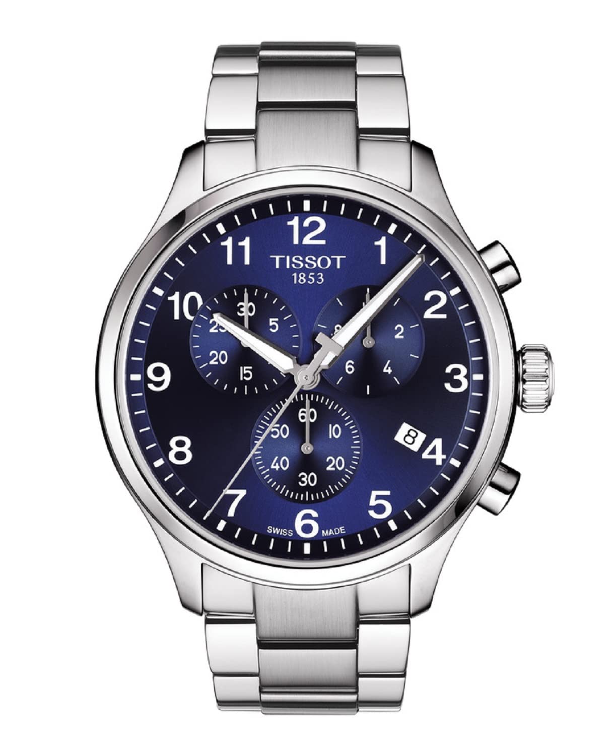 Relojes de pulsera para hombre Tissot con cronógrafo y correa plateada - T116.617.11.047.01, CHRONO XL CLASSIC, 45 mm: